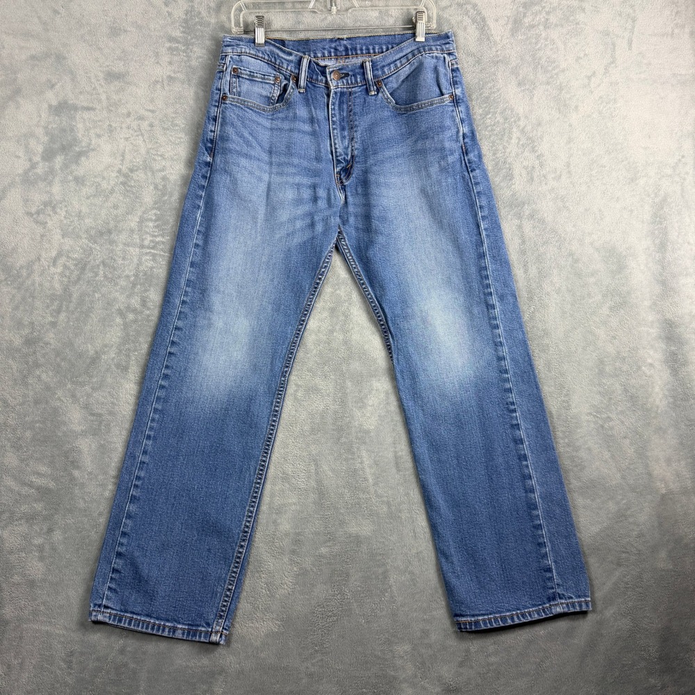 Levi's Womens 32x30 Blue 505 Regular Fit Straight Leg Jeans Western Boho Y2K